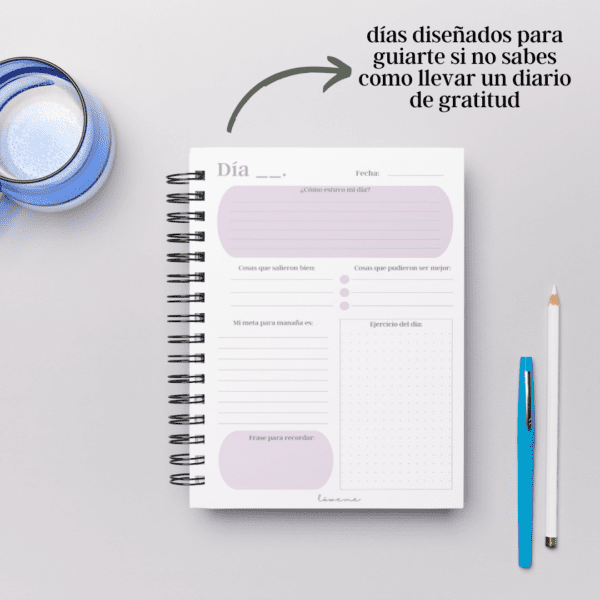 Página de Agradecimiento en el Diario de Gratitud LÖwe.me