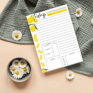 Daily notepad - Lemon spring
