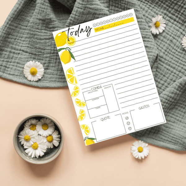 Daily notepad - Lemon spring
